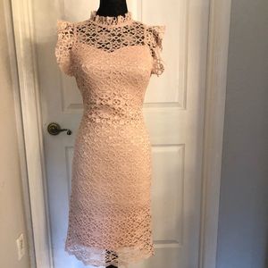 Gorgeous blush pink lace dress